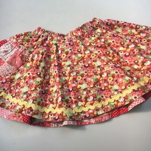 Matilda Jane Clothing Serendipity Tiered Ruffle Circle Skirt  Sz 2 Pocket Girls